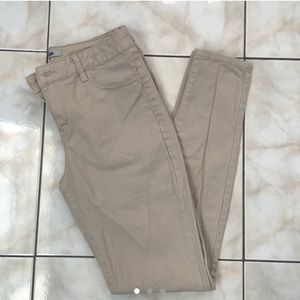 Women’s beige khaki skinny jeans